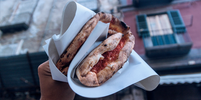 Typical Neapolitan pizza